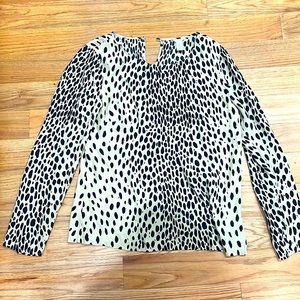 J crew animal print blouse